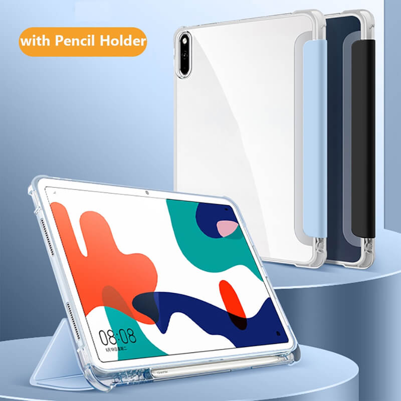 Lenovo tab plus 11.5'' Trifold clear back cover with pen slot