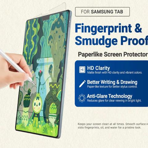 Samsung Tab Paper Like Screen Protector Matte for A9+ & S6 Lite