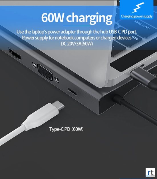 11 in 1 Aluminum Type-C Docking Station Hub