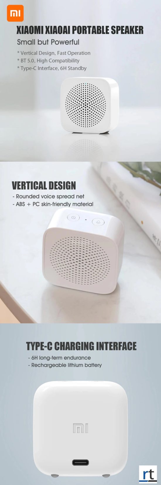 Xiaomi XiaoAI Portable Wireless Bluetooth 5.0 Speaker