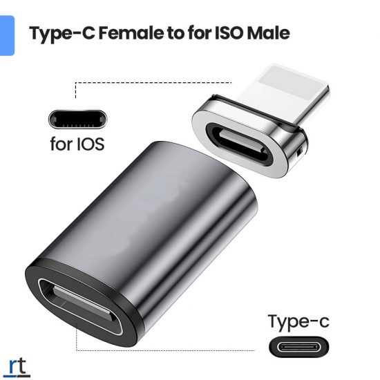 Mini Magnetic Type C Female to Lightning Adapter