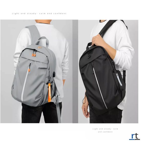Waterproof Business Travel Hiking Laptop Backpack with USB Charging Port