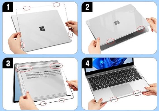 Clear hard case for Microsoft Surface Laptop & Surface Laptop GO