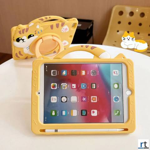 Silicone Child Protective Cover for iPad mini, air, pro adjustable stand with pen holder